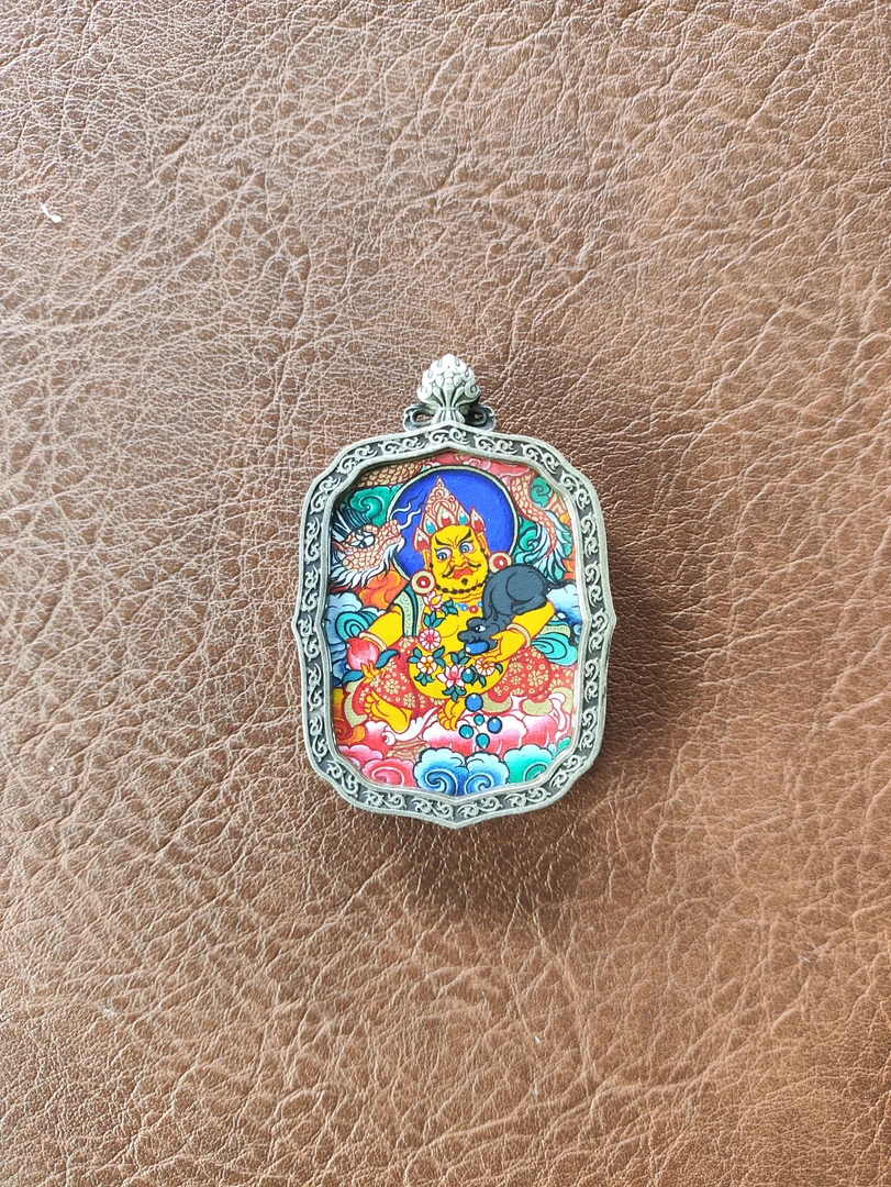 合金布艺吊坠 藏式风格黄c彩唐