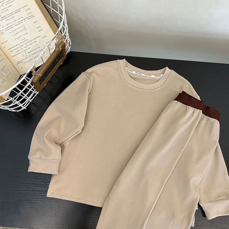 【迪哥童品】春秋装儿童韩版时尚气质撞色柔软三色套装AD0444-CCCC