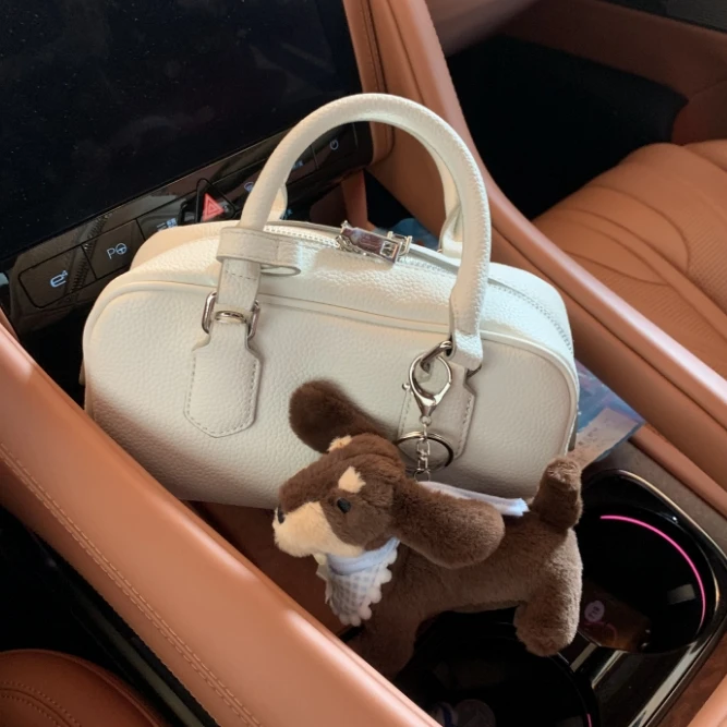 nno 小众品牌 微水泥白 百搭简约纯色枕头包包1813