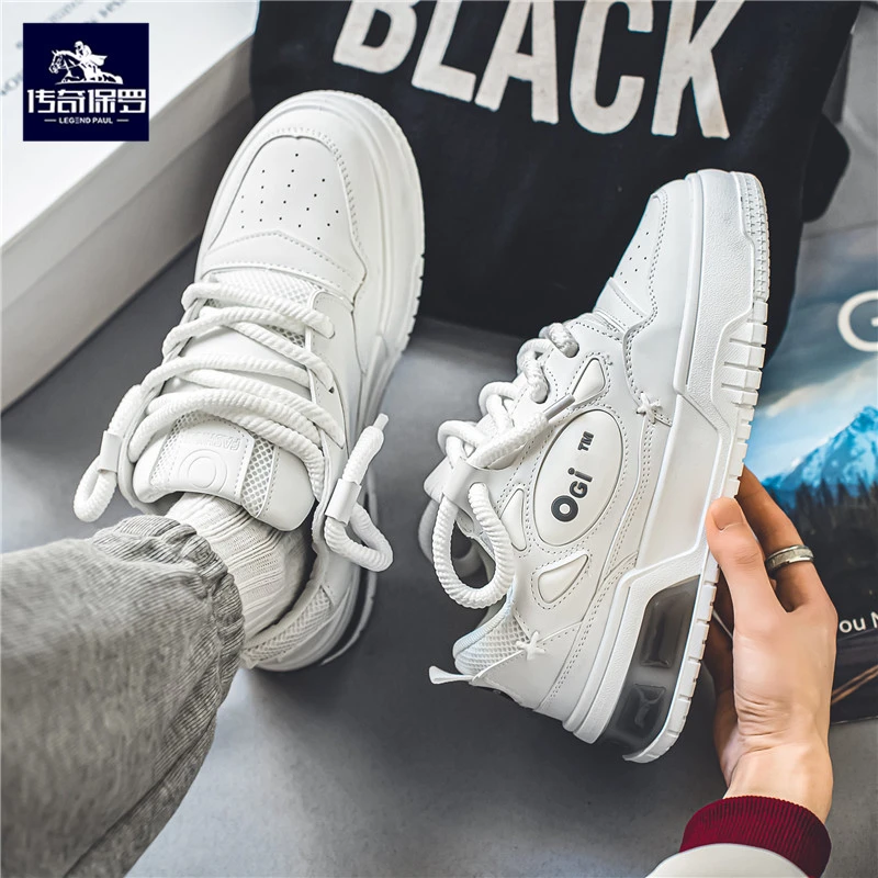 传奇保罗男鞋2024新款秋季小众设计高级感男款厚底运动休闲板鞋