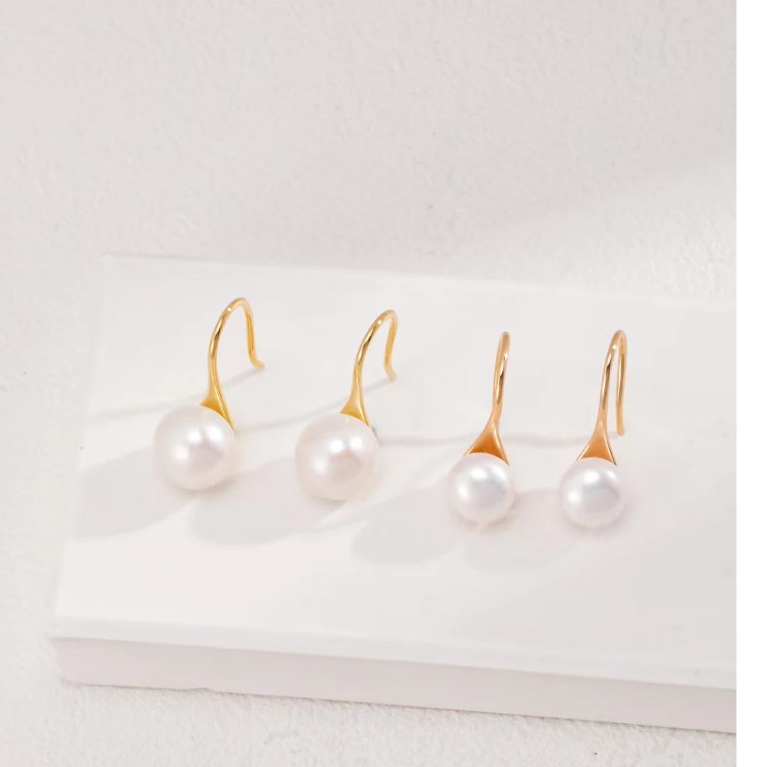 合金仿珍珠耳饰 霖屿白色复古时尚耳环