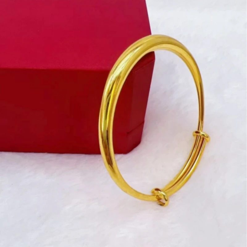 铜合金手镯 I高定I  金圆肚推拉款 00121