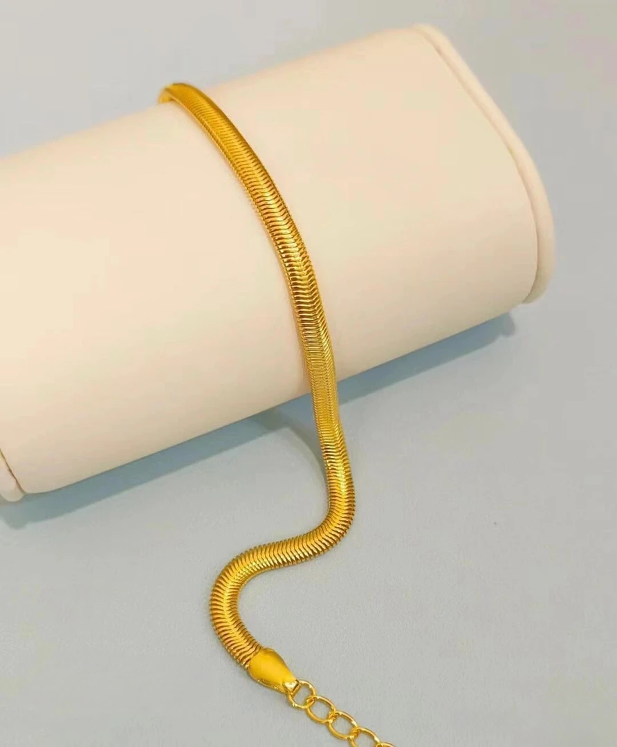 铜合金手链 I高定I 蛇骨手链简约百搭轻奢扁形柔软情侣款