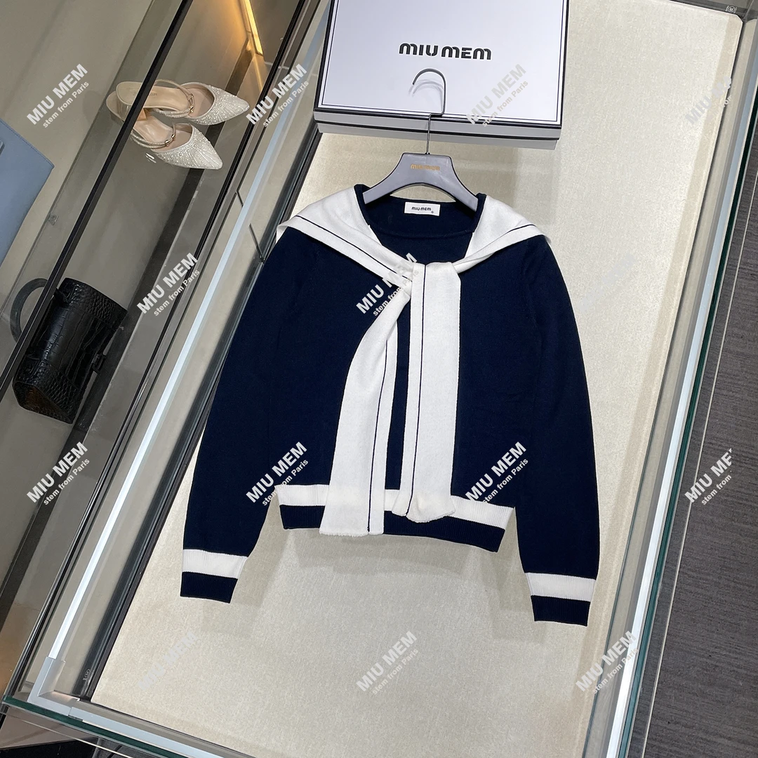 早秋季毛衣时尚减龄针织衫披肩海军领上衣DY5432