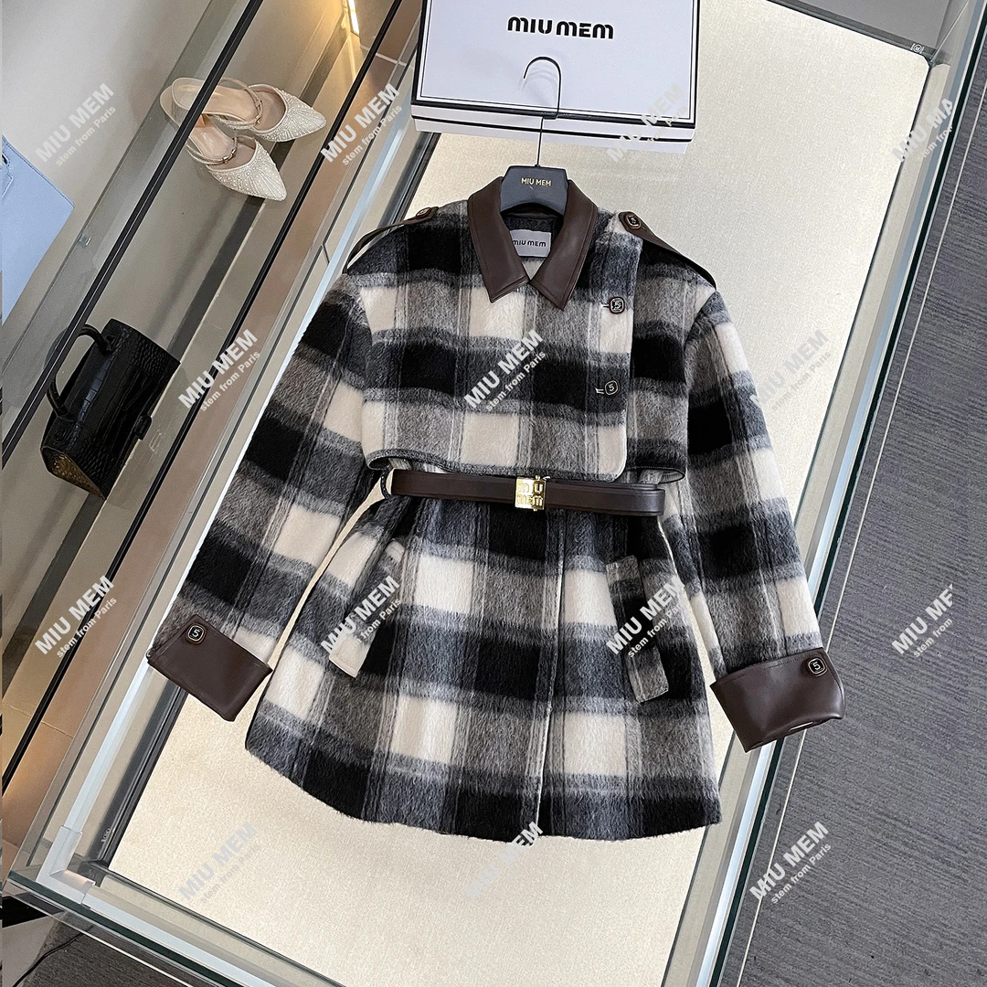 小香风设计感加厚夹棉毛呢气质大衣外套女DY5882