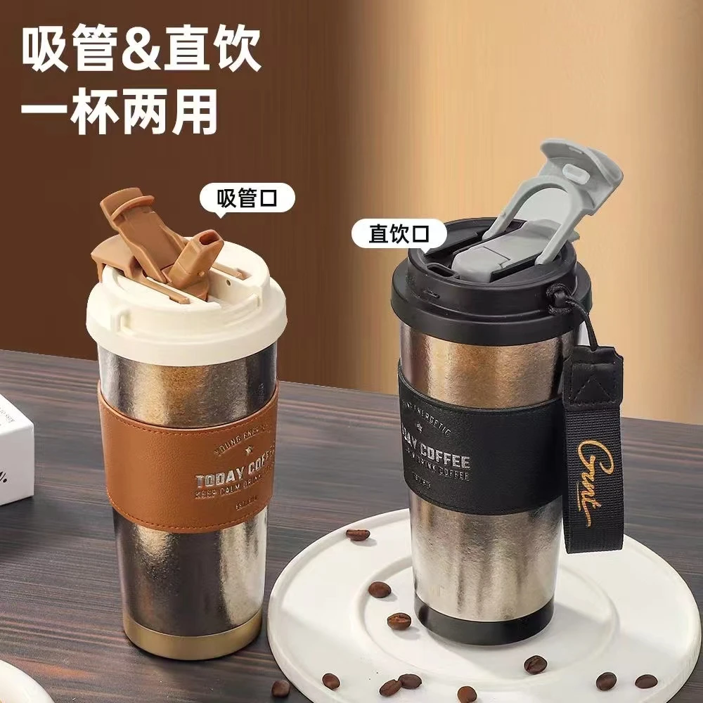 嘉特新款双层纯钛咖啡保温杯男女生高颜值学生水杯子便携高端钛杯