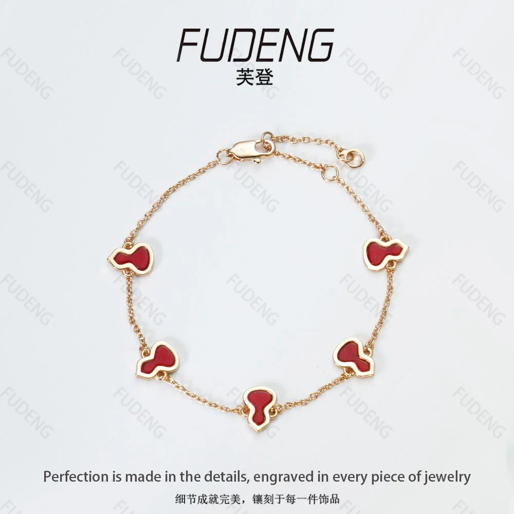 铜合金手链 设计款轻奢时尚精致气质百搭五葫芦手链8148