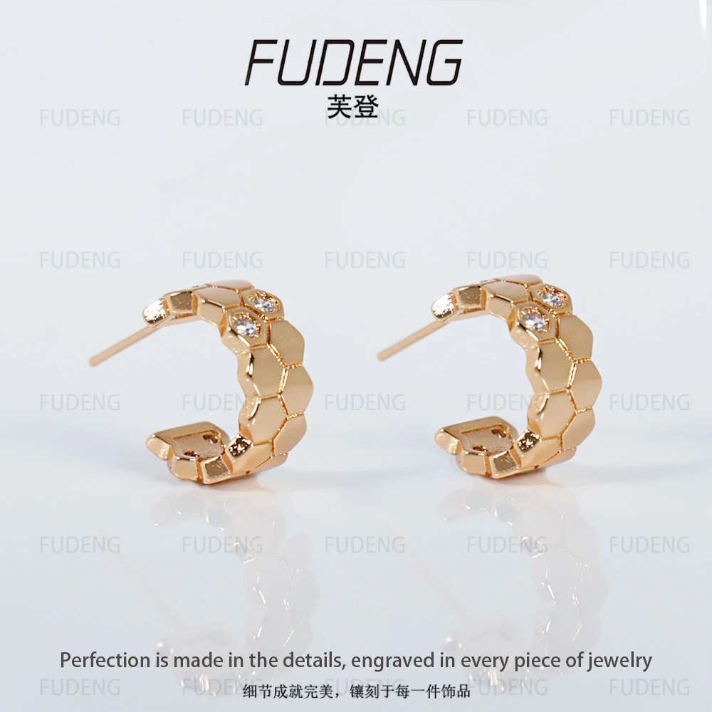 铜合金耳饰 原创设计款时尚简约气质轻奢百搭轻奢耳环耳钉女6248