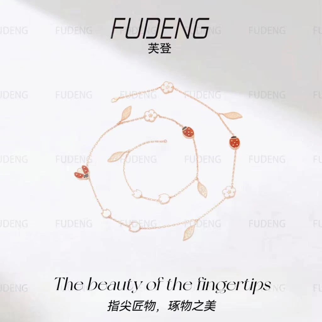 铜合金项链 CNC精工 20花飘虫设计款时尚气质百搭女款项链7282