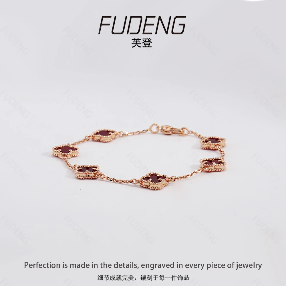 铜合金手链 原创迷你四叶草六花百搭女款手链全色系8153