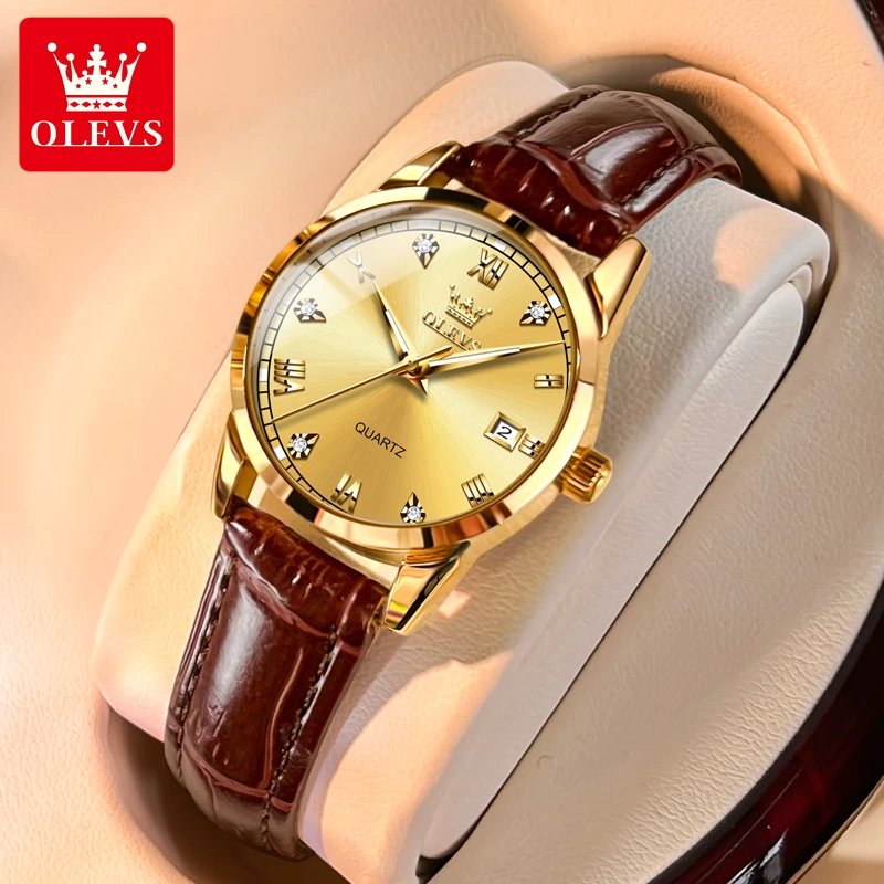 瑞士认证欧利时女士手表女款正品防水高档气质百搭女式皮带女表