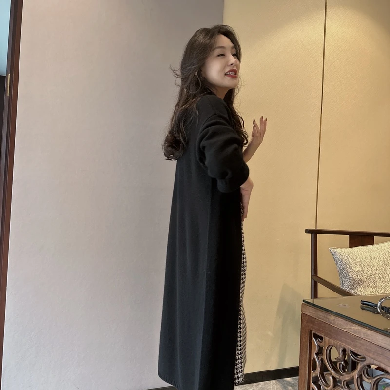 YSU【余书】春秋款高级柔软浴袍风衣慵懒宽松绒绒针织外套Y34019