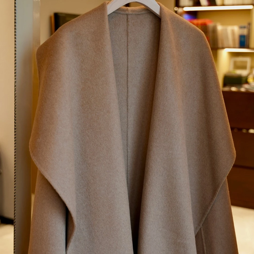 【余书】YSU双面大翻领气质毛呢大衣WT-1122