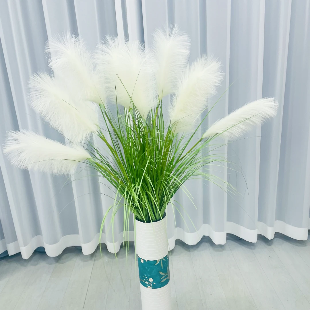 仿真花芦苇丝绸手感网红款客厅花艺摆件落地电视柜边胶花仿真花