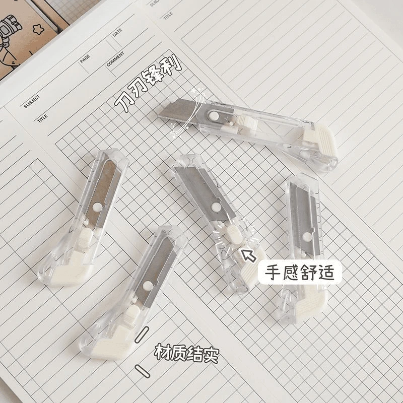 透明ins风简约开箱刀创意刀美工刀裁纸刀可爱迷你便携拆快递i小刀