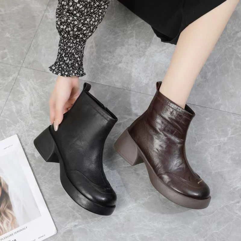 新款舒服秋冬加绒时尚短靴85031