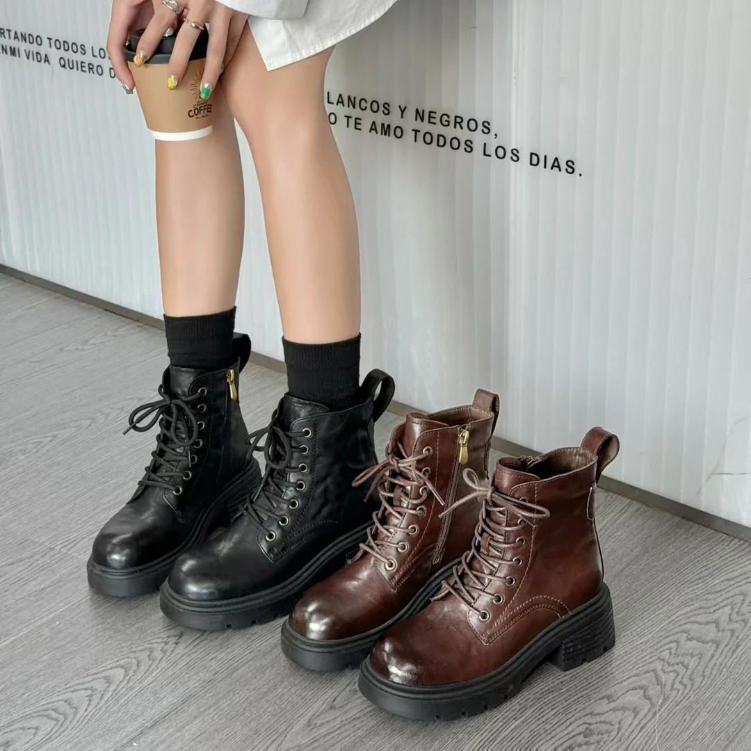 新款网络日记加绒侧拉链靴917396