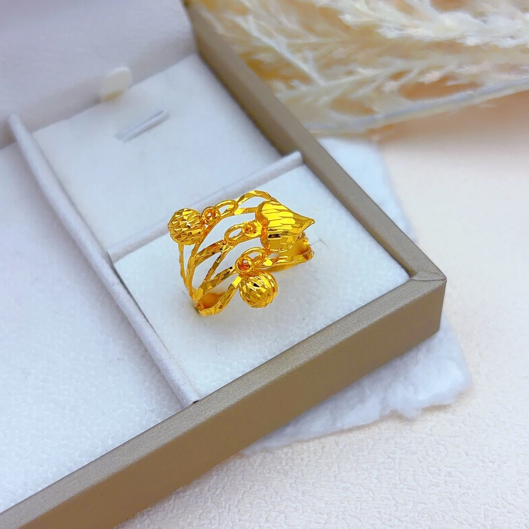 铜合金戒指 铜合金戒指412-2-1时尚女士气质精美可调节百搭民族风