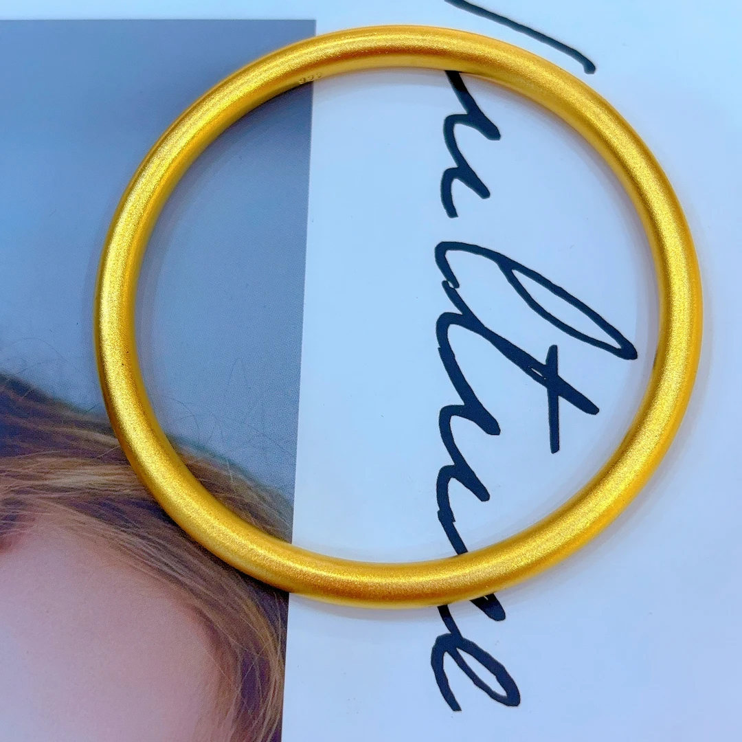 钛钢手镯 朵朵谜饰品6-22-5时尚直径60经典简约气质轻奢素款复古.