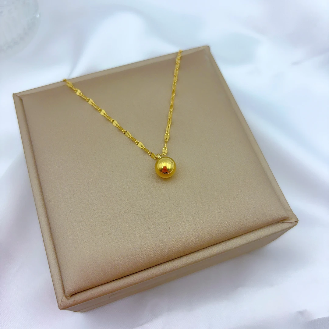 钛钢项链 47-20-25精美气质轻奢百搭经典金色优雅简约时尚女士美·