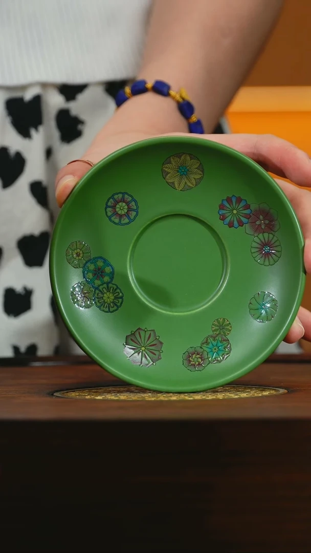【闪购商品】杯【宜景窑祖母绿系列】杯垫