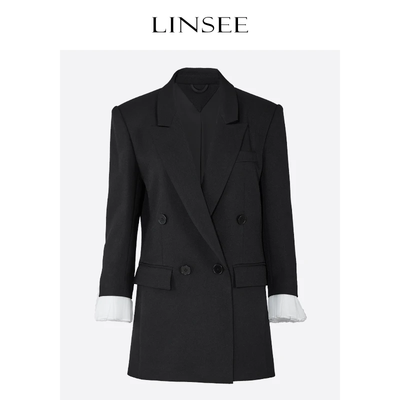 LINSEE/麟瑄百搭休闲女士西装宽松设计西装干练总裁女装HX4153