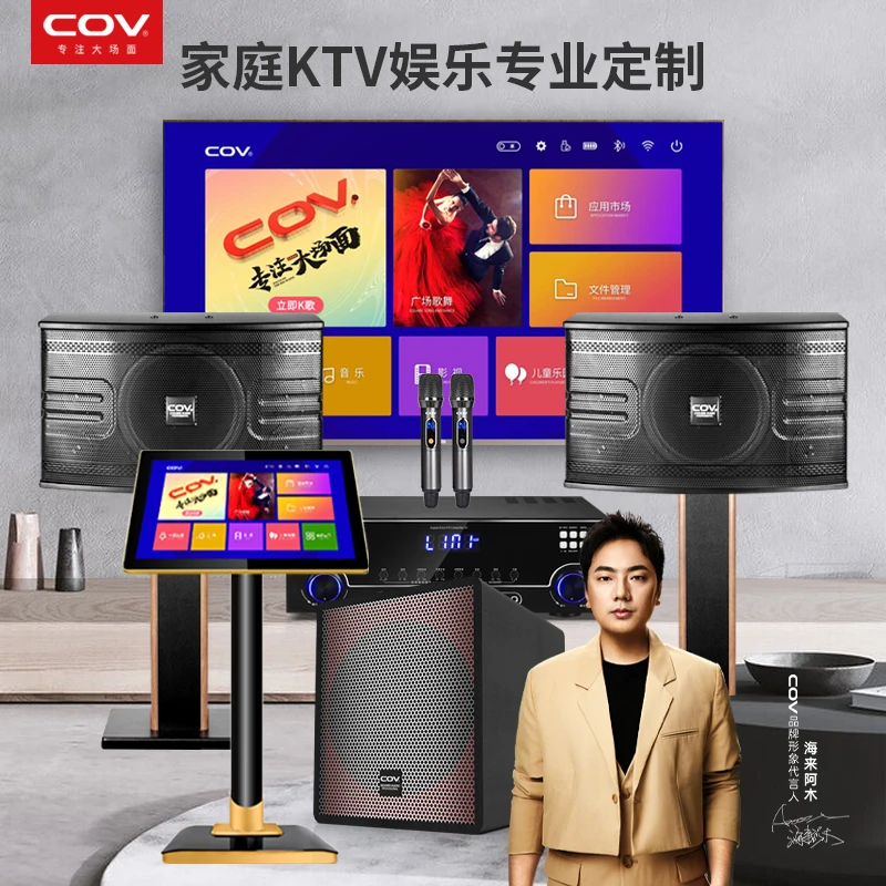 COV家庭KTV音响套餐功放一体机全套家用影院K歌客厅卡拉OK音箱