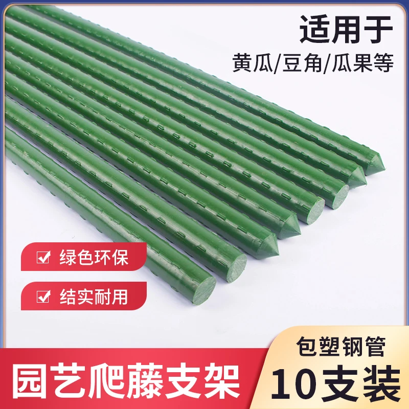 楼顶花园爬藤架庭院植物豆角黄瓜爬藤杆牵引固定包塑钢管园艺支架