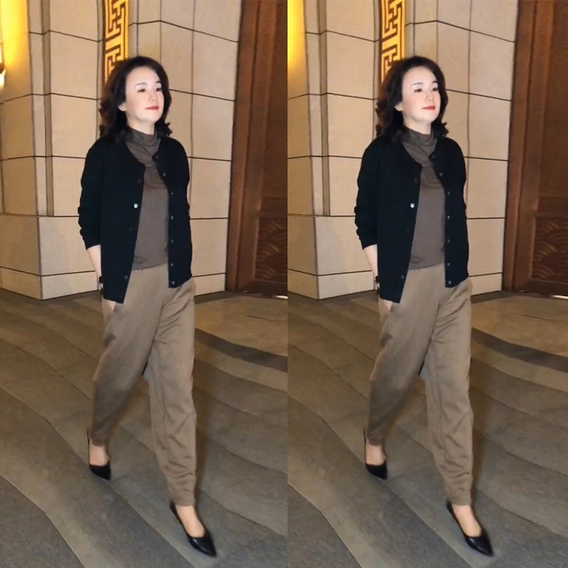 小香风春秋季套装女2025新款洋气流行时尚小个子开衫休闲裤三件套