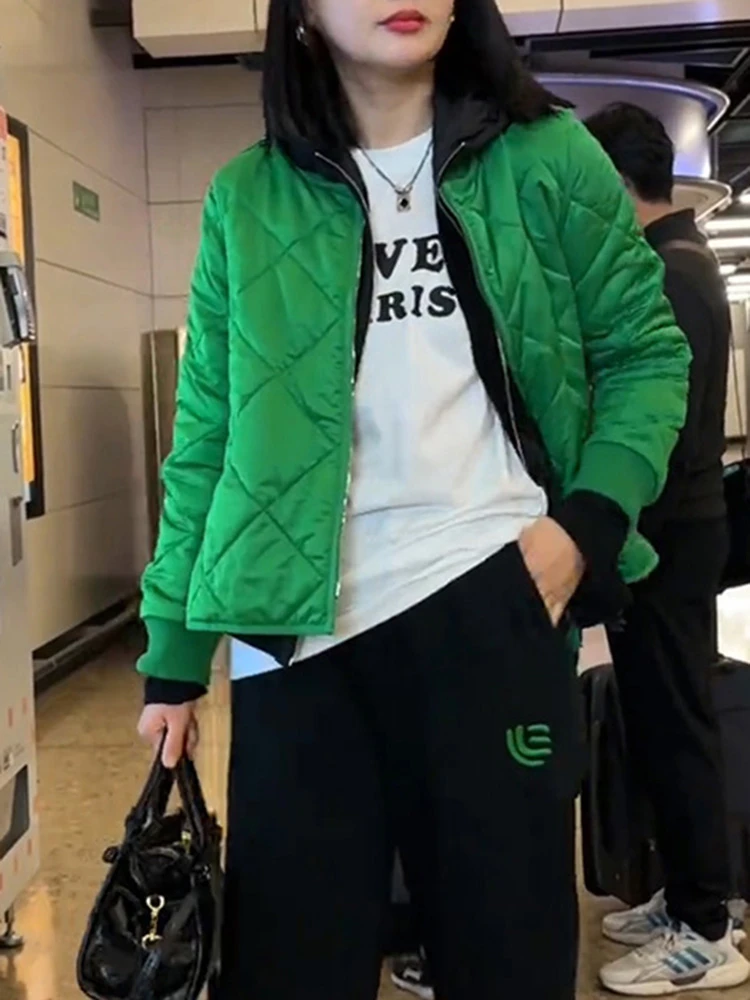 今年流行的网红短款棉服女2025秋冬季小个子轻薄洋气夹克棉衣外套