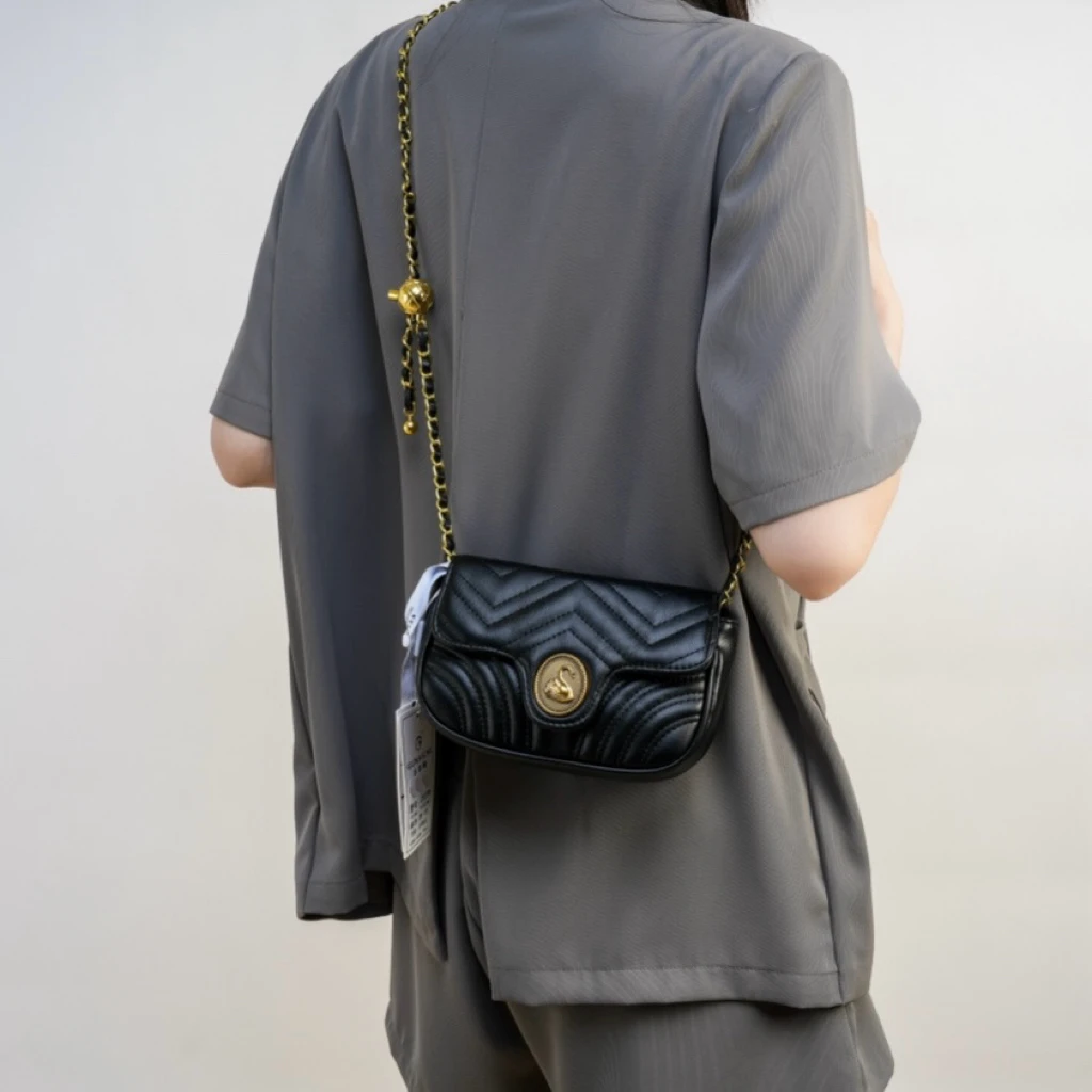 【带礼盒】新款轻奢百搭高级感气质时尚斜挎女士包2127黑