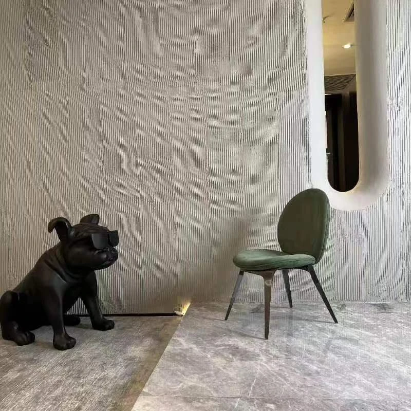 【黛分迪严选】手工绣花不锈钢餐桌椅书椅