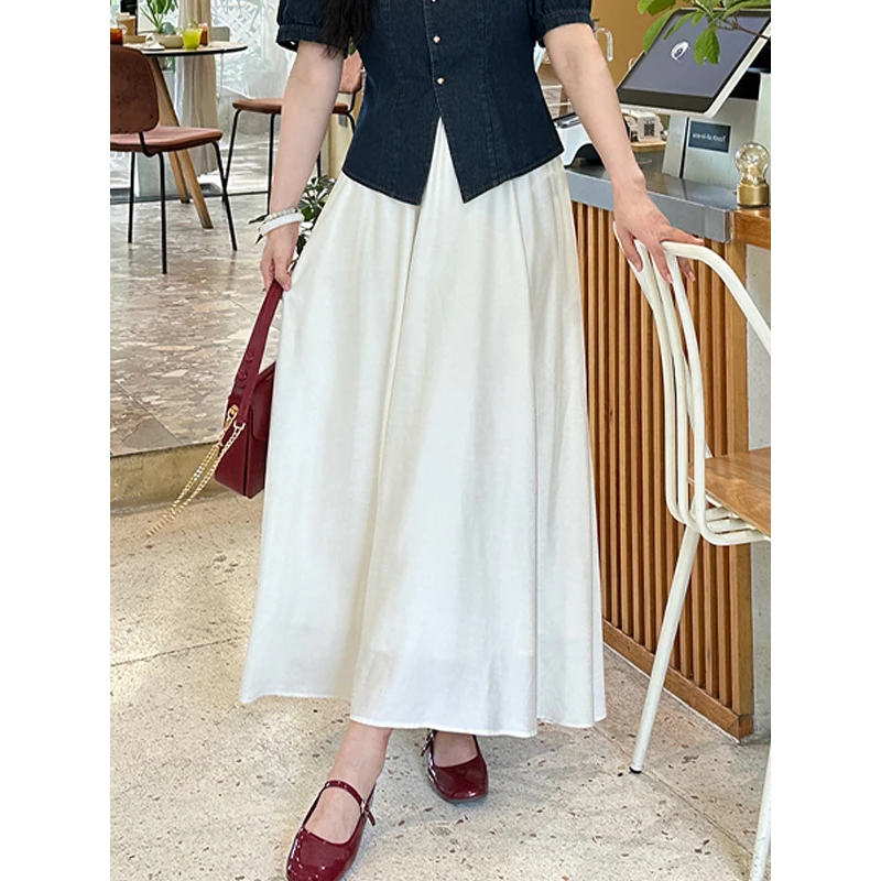 【清清】DM19704 蛋妹胖妹妹大码女装胖mm显瘦A字半身裙子微胖