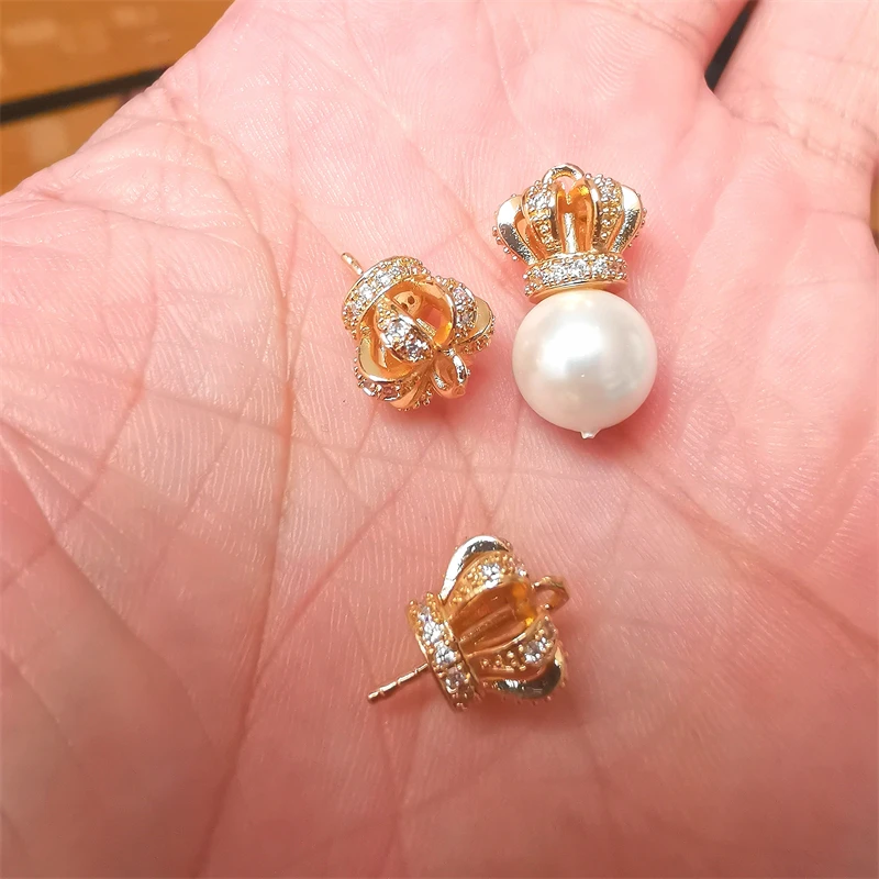 铜合金吊坠 羊角钉总汇链接时尚百搭饰品珠宝精致镶嵌手工气质