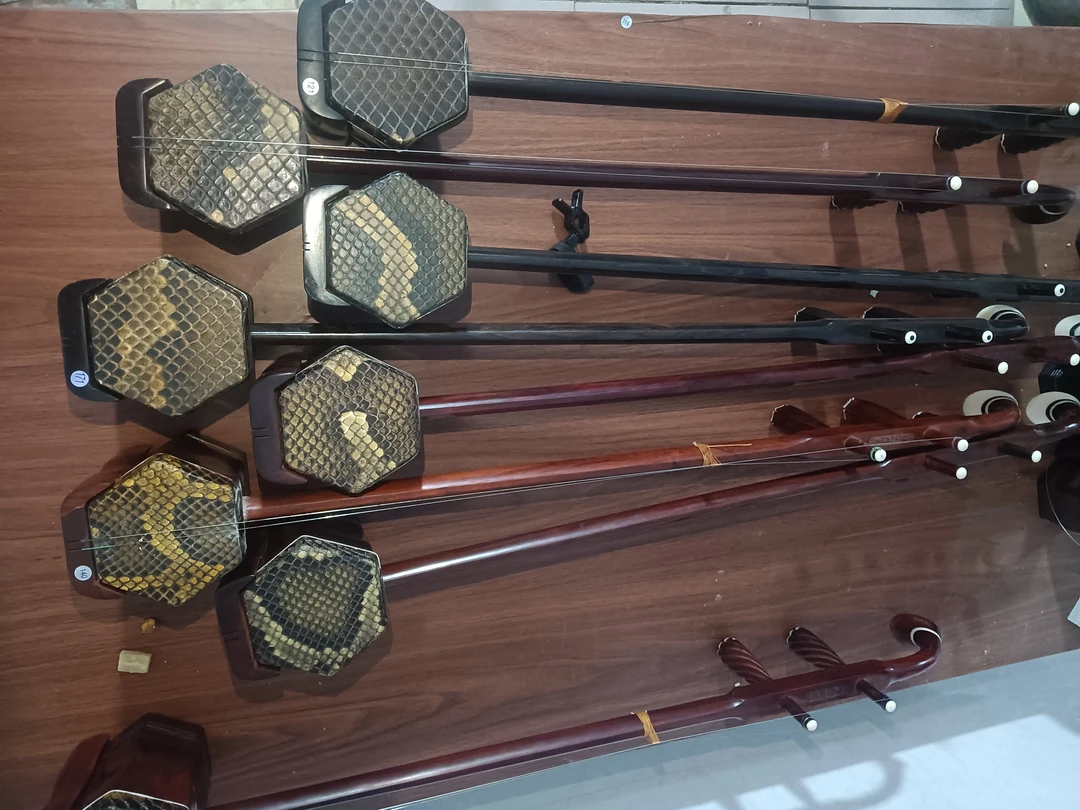 处理的琴筒，琴杆，二胡，处理的二胡