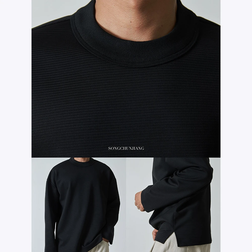 宋春江同款 390g螺纹领高品定制肌理感面料卫衣极简主义长袖上衣