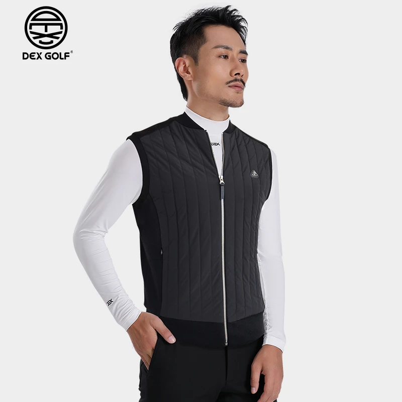DEXGOLF高尔夫男士马甲秋冬新品7003立领拉链背心户外保暖舒适
