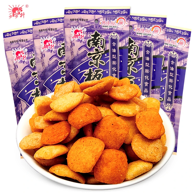 步步升南京板鸭味零食8090后童年怀旧素烤鸭味零食网红膨化小吃