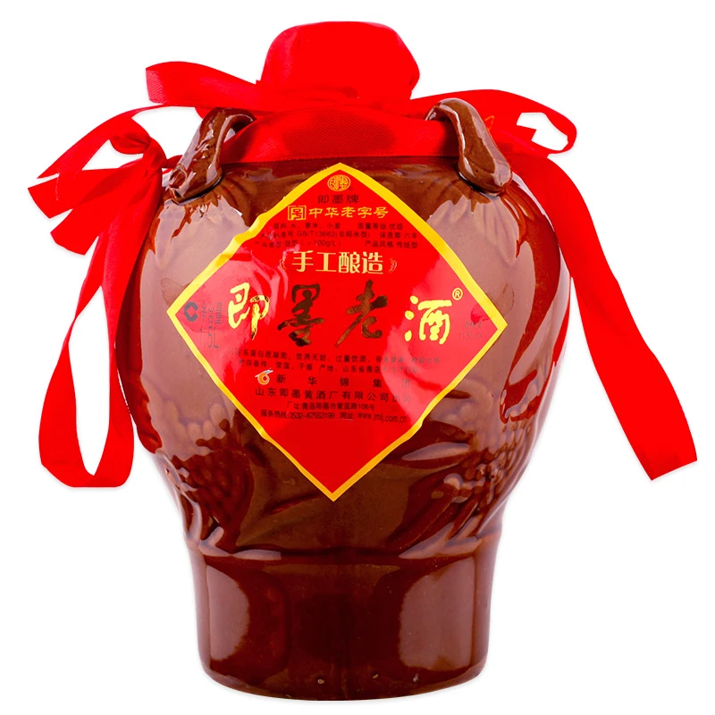 即墨老酒手工酿造1.5L/坛 陈酿花雕酒粮食酒纯粮酒黄酒绍兴酒米酒