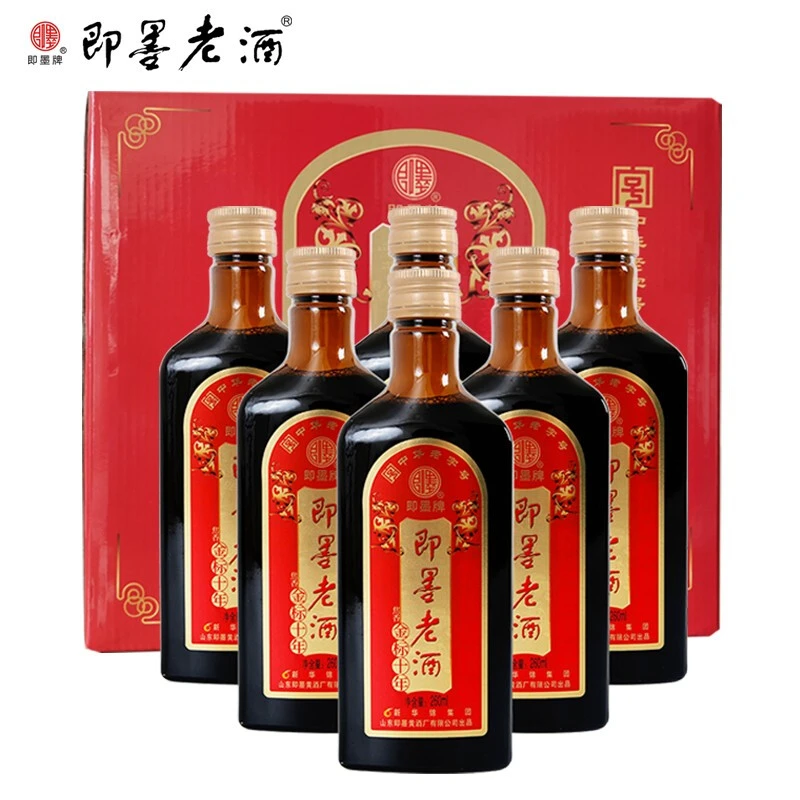 即墨老酒十年金标260ml/瓶 粮食酒纯粮酒米酒绍兴花雕酒黄酒陈酿