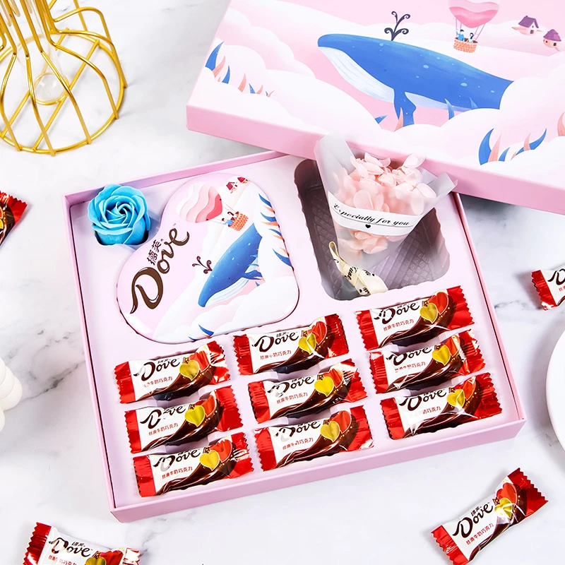 德芙（Dove）丝滑牛奶巧克力盒装送女友儿童零食糖果生日礼物浪漫