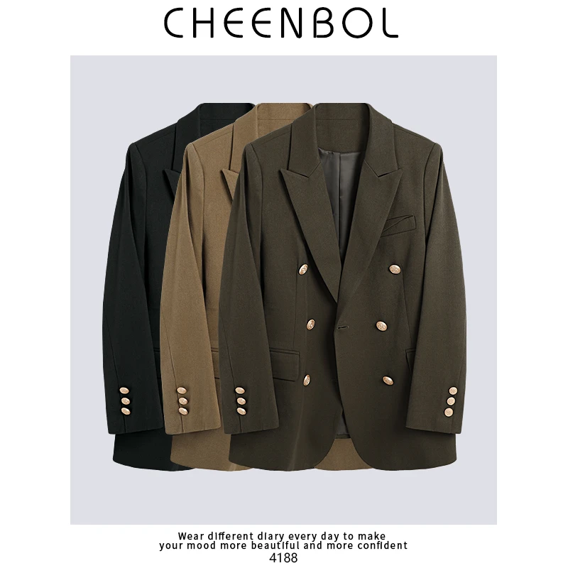 4188西装女2025春秋新款天丝外套设计感通勤小众气质上衣