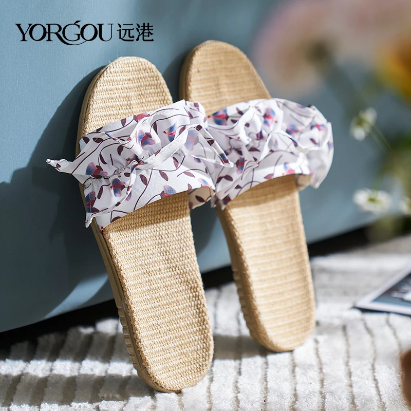 【断码捡漏】远港麻拖6563夏季防滑春秋透气女凉拖鞋四季棉麻拖鞋