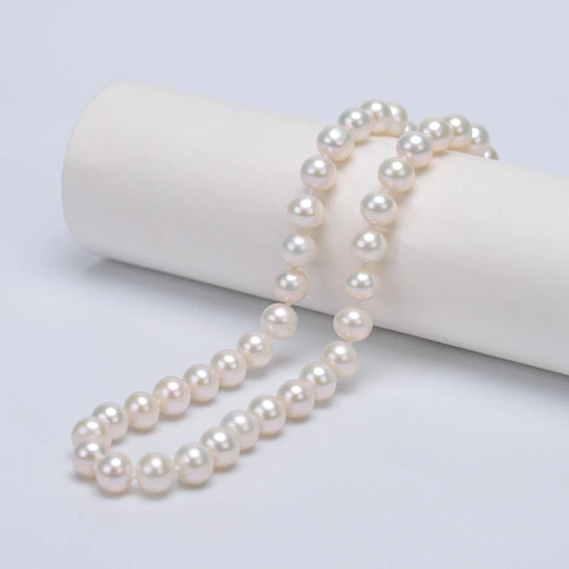 淡月湾S914 淡水无核大点位珍珠项链 S925银8.5-9.5mm 百搭时尚