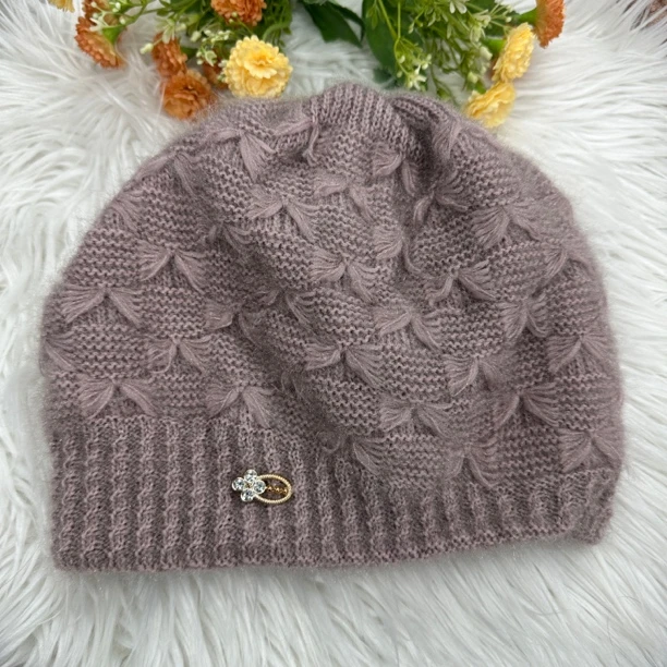 冬季新款马海毛线帽子手工款