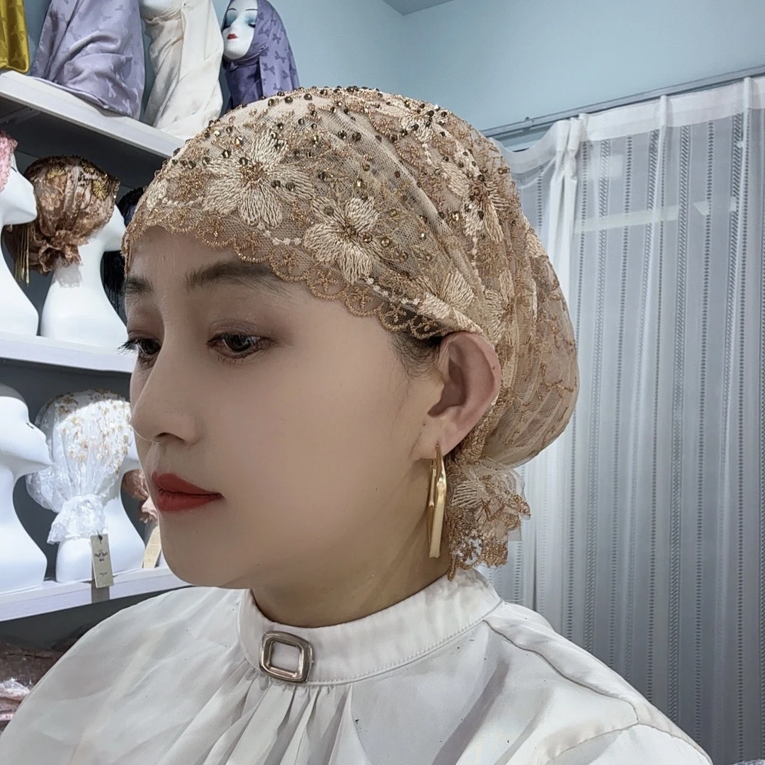 刺绣烫钻鱼尾帽子