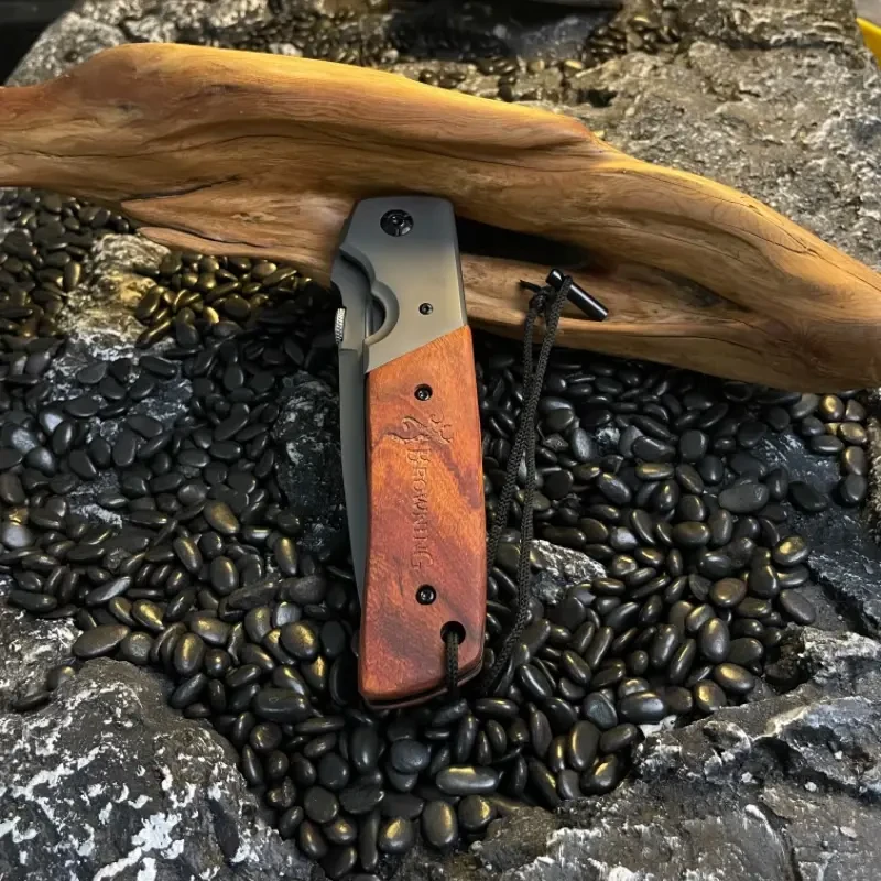 高颜值大号手工勃朗宁精品EDC随身折刀一体高硬度多功能户外刀