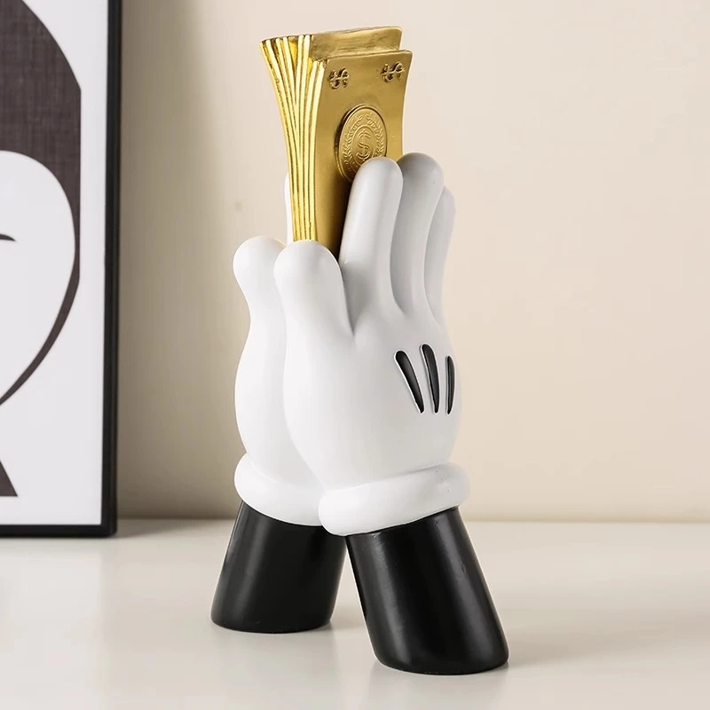 米奇拜金手摆件可爱创意卡通桌面摆件乔迁开业送礼物招财手发财手