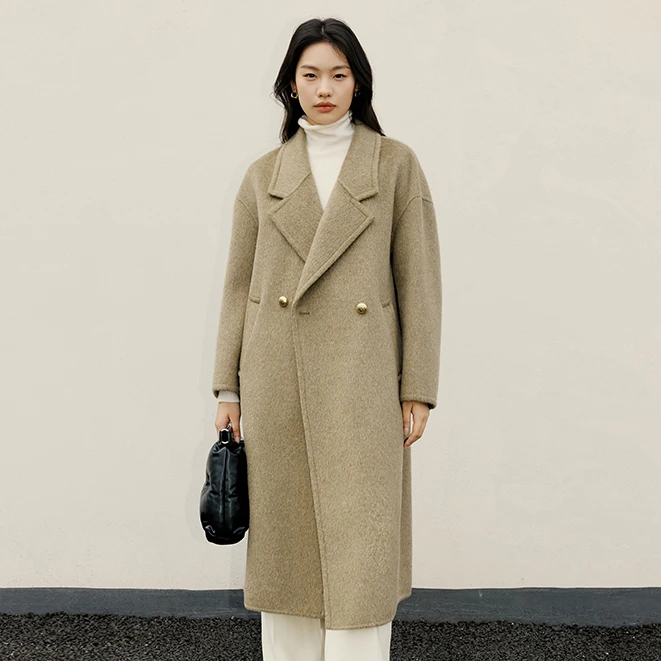 【小余专属】独束微胖大码女装双面呢大衣呢24DS84178