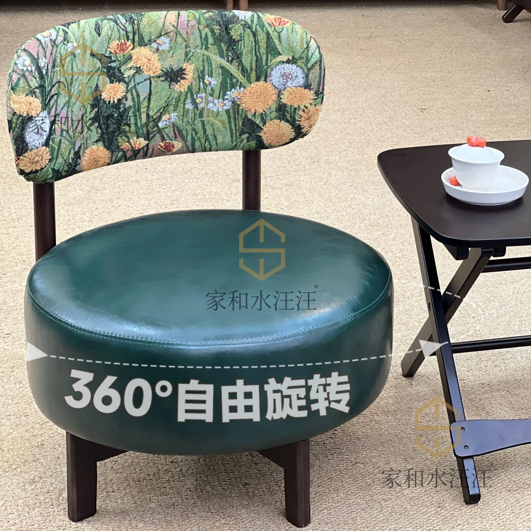 送抱枕【油画旋转大沙发】沙发卧室阳台休闲椅可旋转书房沙发椅